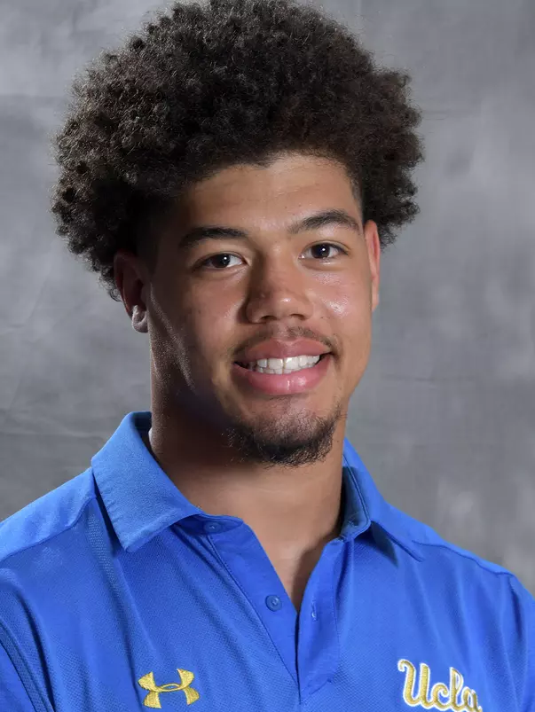 UCLA Bruins linebacker Josh Woods (2) poses in Los Angeles, Friday, July 6, 2018. (Kirby Lee via Image of Sport)
