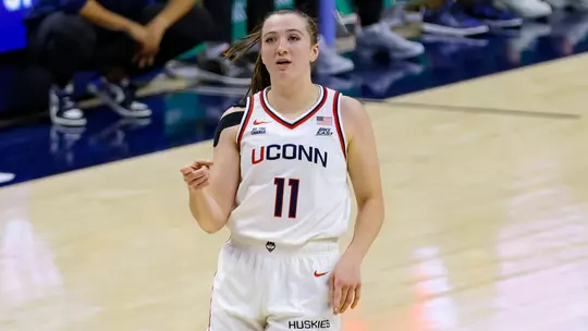 STORRS, CONNECTICUT - 28 JANUARY 2026 - against the Xavier Musketeers at the Harry A. Gampel Pavilion in Storrs, Connecticut. Photo by Sam Martin