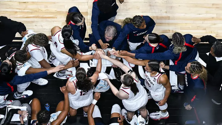 UNCASVILLE, Conn - November 21 - Geno Auriemma of the UConn Huskies against the Michigan Wolverines at Mohegan Sun Arena in Uncasville, CT. Photo by Simon Asher