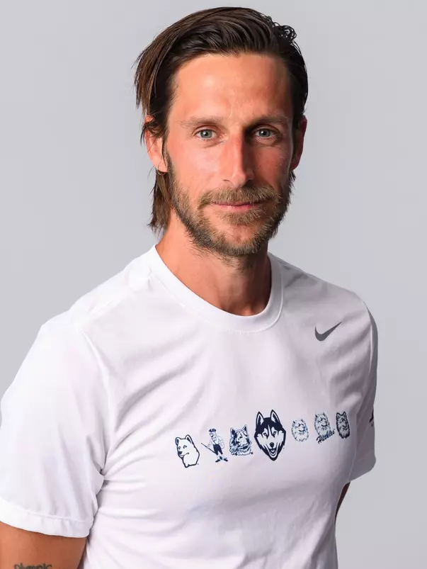 CStorrs, Connecticut - MONTH DAY: Assistant Coach Elliot Van Strydonck during UConn fall media day on August 10, 2026 in Storrs, Connecticut. (Photo by UConn Athletics/University Images via Getty Images)