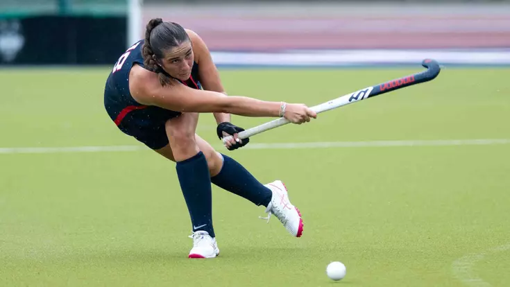 STORRS, CONNECTICUT - August 22 - Olivia Donahue #18 in the game against the Boston College Eagles at the George J. Sherman Family Sports Complex on August 22 in Storrs, Connecticut. Photo by Simon Asher