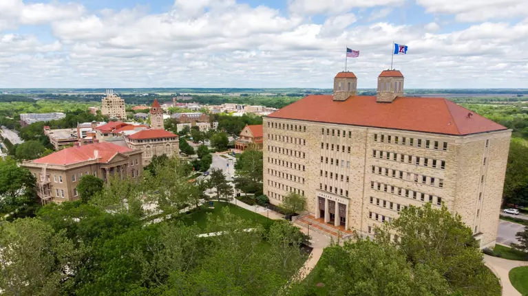 Spring color aerials on the Lawrence campus