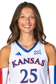middle blocker Logan Bell #25 of the Kansas Jayhawks