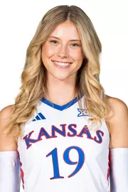 libero/defensive specialist Molly McCarthy #19 of the Kansas Jayhawks