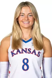 setter Ellie Moore #8 of the Kansas Jayhawkssetter Ellie Moore #8 of the Kansas Jayhawks