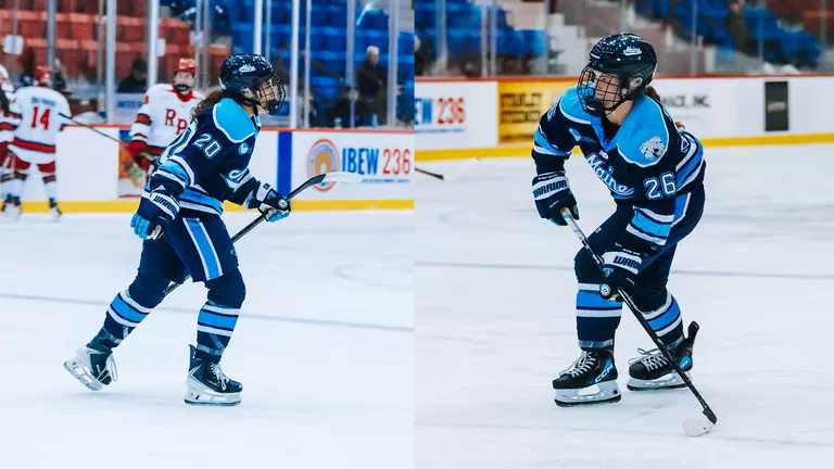 Side by side of Mackenzie Podewell and Kendall Sundby in action