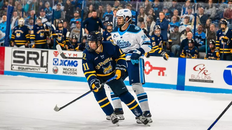 Brock James in action against Quinnipiac.