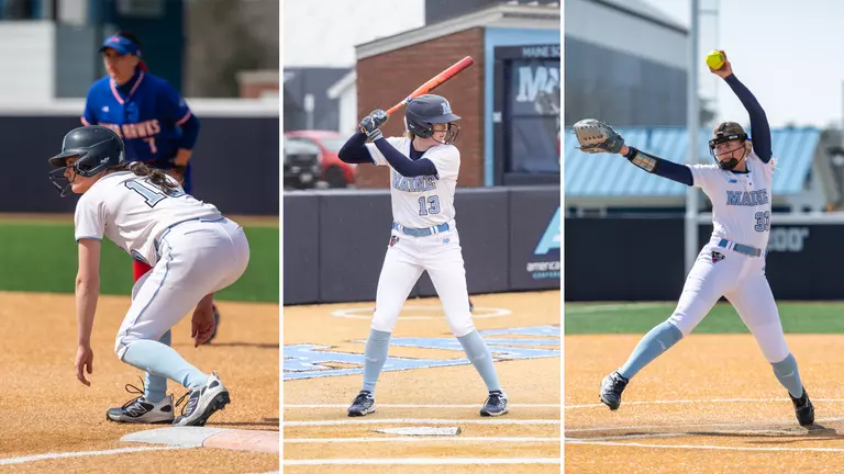 Action photos of (left to right) Keira Inman, Kaelyn Larkin and Alysen Rieth.