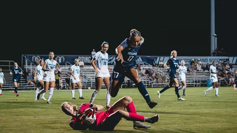 Isabelle Meadows in action at URI.