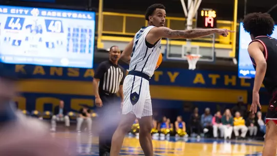 Karmello Branch directs the offense as Kansas City takes on South Dakota