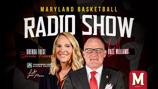 2025-26 Maryland Radio Show Graphic - Buzz Williams, Brenda Frese