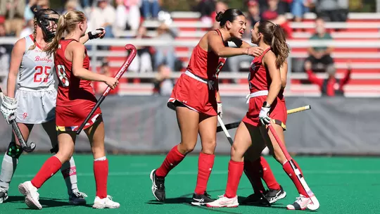 Maryland celebrates a goal against Ohio State