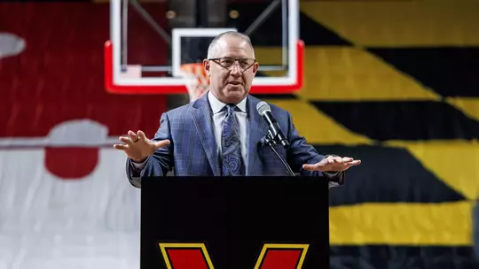 Head Coach Buzz Williams Photos from Maryland Men's Basketball On-Campus Media Day at Xfinity Center in College Park, MD on Thursday, Oct. 23, 2025. Mackenzie Miles/Maryland Terrapins