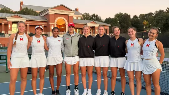 9 of the 10 Terps at the 49er Invite Women's Tennis