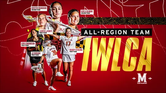 2026 Maryland Women's Lacrosse IWLCA Mid-Atlantic Team Graphic