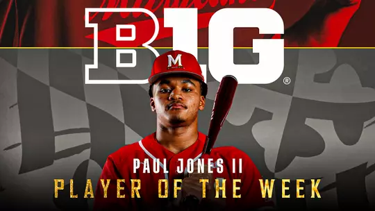 Paul Jones II Big Ten Player of the Week graphic