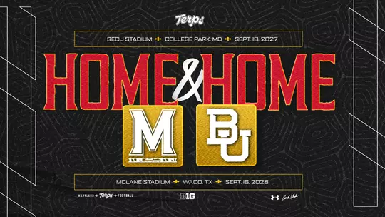 Maryland and Baylor home-and-home football series graphic