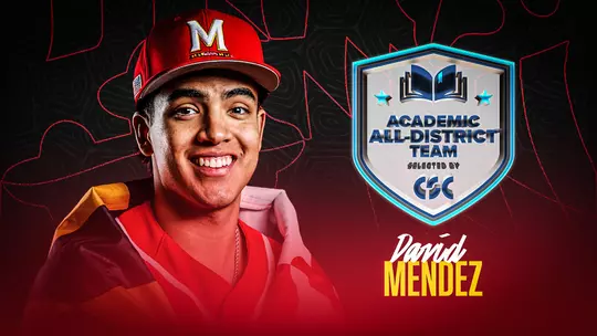 David Mendez CSC Academic All-District graphic