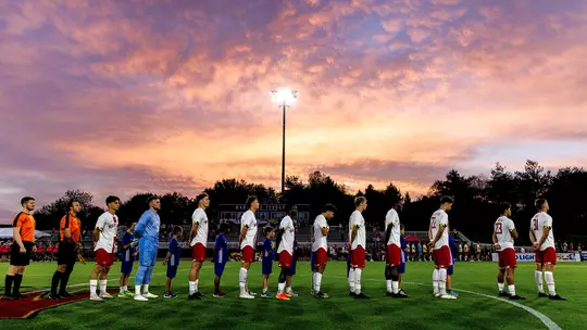 Men's Soccer National Anthem Line - Story Cover Photo