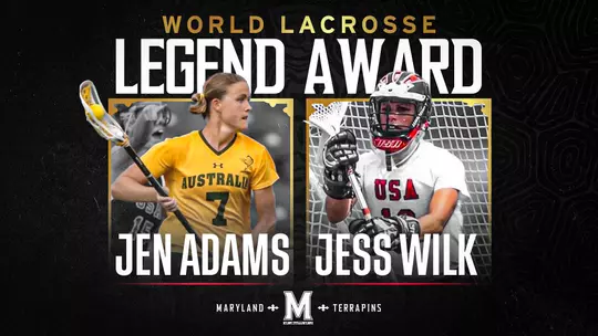 World Lacrosse Legend Award Graphic Jen Adams and Jess Wilk