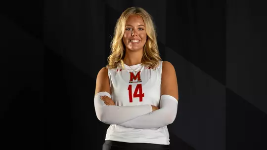 Ellis Crawford Volleyball Posed Black Background