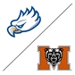 Logos of FGCU and Mercer over a white background