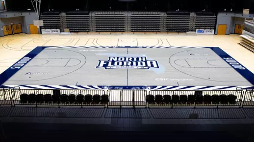 picture of the new CSI Companies Court at the UNF Arena