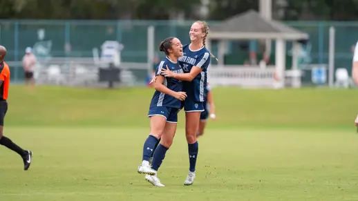 Paige McSwigan Celebrates after Scoring A Goal At Stetson