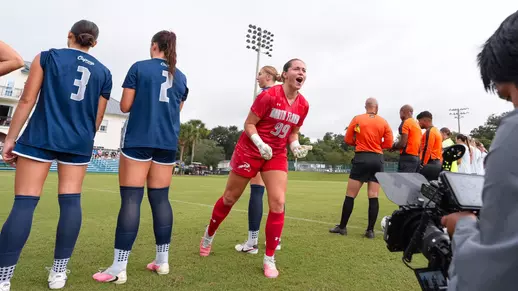 Chrissa Avery Showing Emotion Pregame Before Match At Stetson