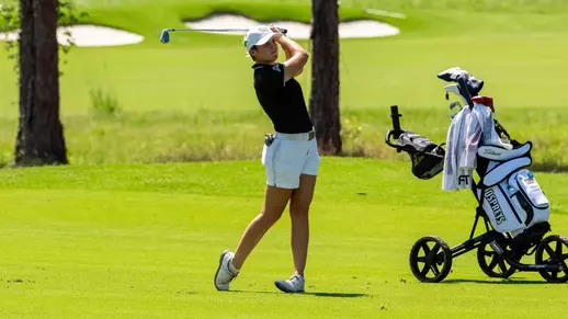 Brianna Castaldi tees off on a drive