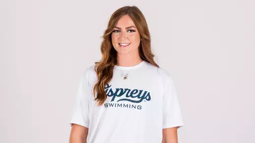 2026-27 North Florida Swimming - White Backdrop Photo of Assistant Swimming Coach Delaney Crowder