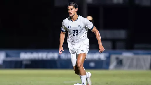Tarik Freire during a men's soccer match between the University of North Florida Ospreys and Trinity Baptist College at Hodges Stadium. Tuesday September 22, 2026.