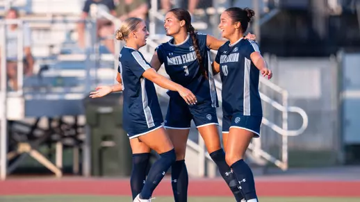 2026 North Florida Women's Soccer - Players Celebrating after a goal