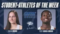Service Credit Union Student-Athletes of the Week: Sarah Moore and Yoofi Abaka-Amuah