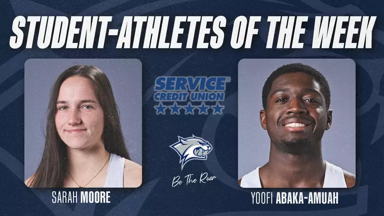 Service Credit Union Student-Athletes of the Week: Sarah Moore and Yoofi Abaka-Amuah