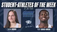 Service Credit Union Student-Athletes of the Week (of the Year): Sarah Moore and Yoofi Abaka-Amuah