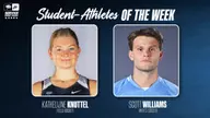 Service Credit Union Student-Athletes of the Week: Kathelijne Knuttel and Scott Williams