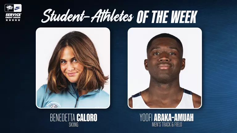 Service Credit Union Student-Athletes of the Week: Benedetta Caloro and Yoofi Abaka-Amuah