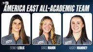 Mahoney, Mahon, Leblic Named to AE Swimming & Diving All-Academic Team