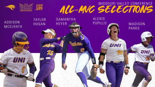 Image related to UNI softball: Five Panthers recognized with All-MVC honors