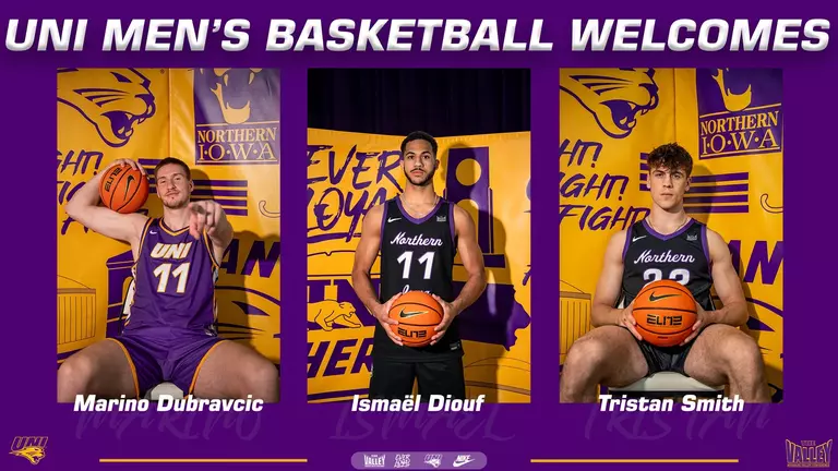 UNI men’s basketball adds three transfers to 2025 recruiting class