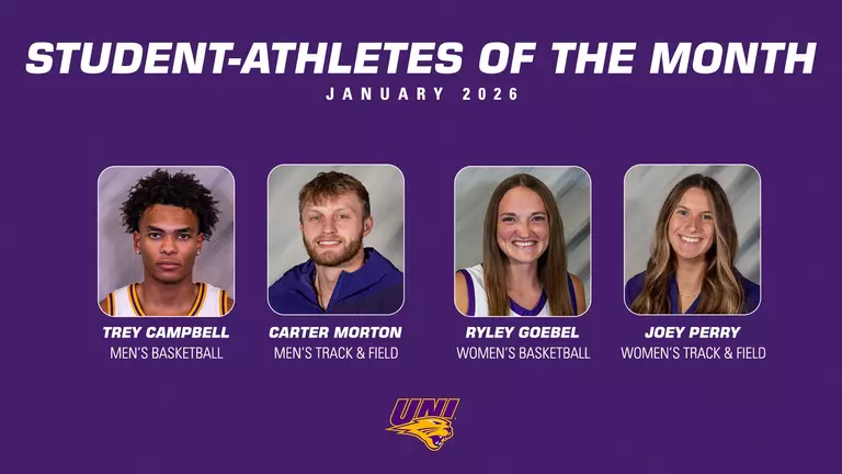 UNI Athletics celebrates January Student-Athletes of the Month