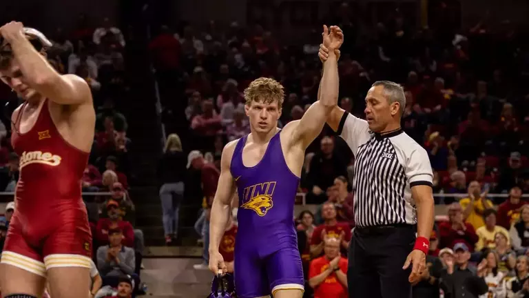 UNI wrestling falls at fourth-ranked Iowa State Image