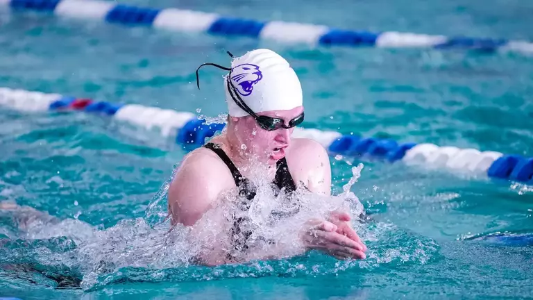 UNI swim and dive: Brayton takes second in 100-yard backstroke Image