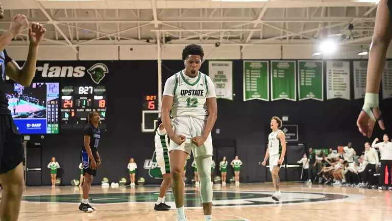 Jafeth Martinez flexing against Presbyterian