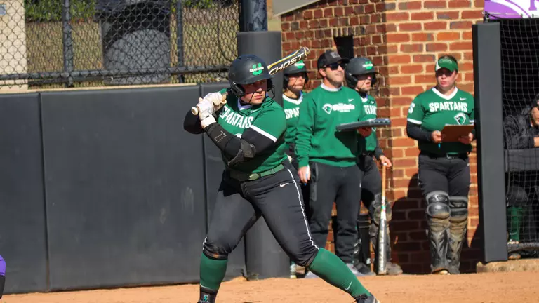 Carson Shaw at bat in game one versus Furman