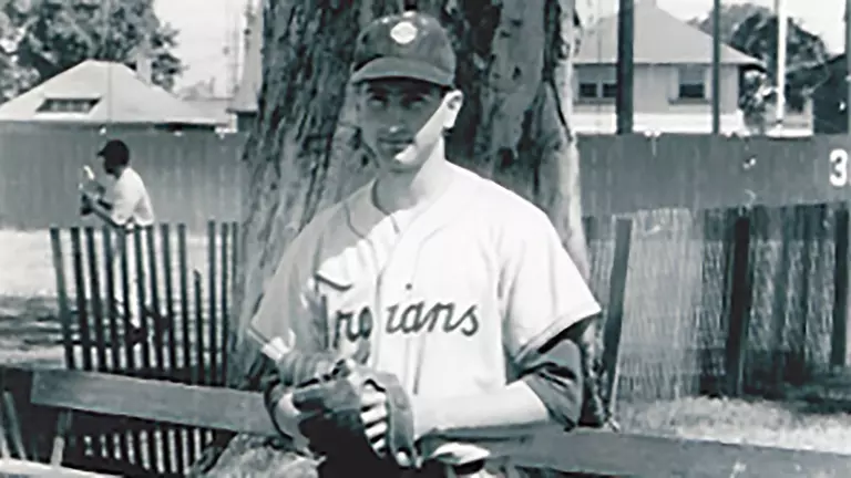 Tom Fish with USC Baseball