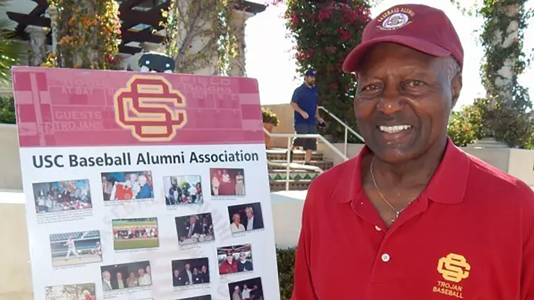 Don Buford representing the USC Baseball Alumni Association