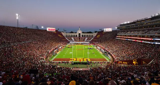 USC Trojans Football home game at United Airlines Field at Los Angeles Memorial Coliseum