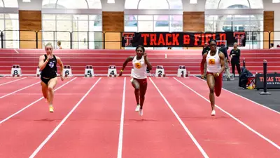 Brianna Selby winning the 60m